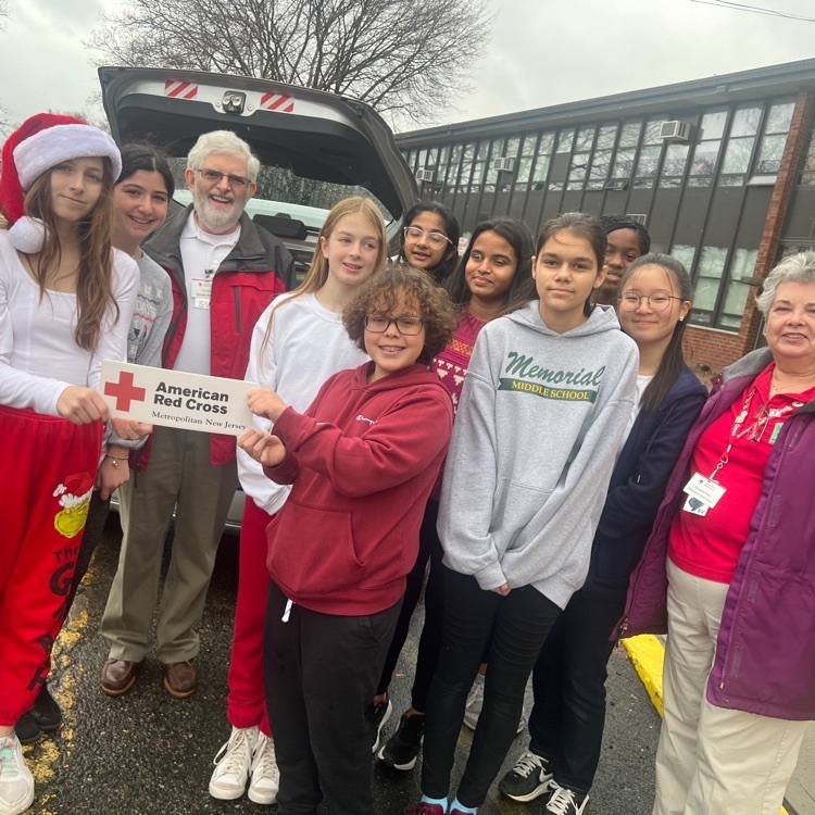 Loading the American Red Cross car with all the donations from Memorial’s students  