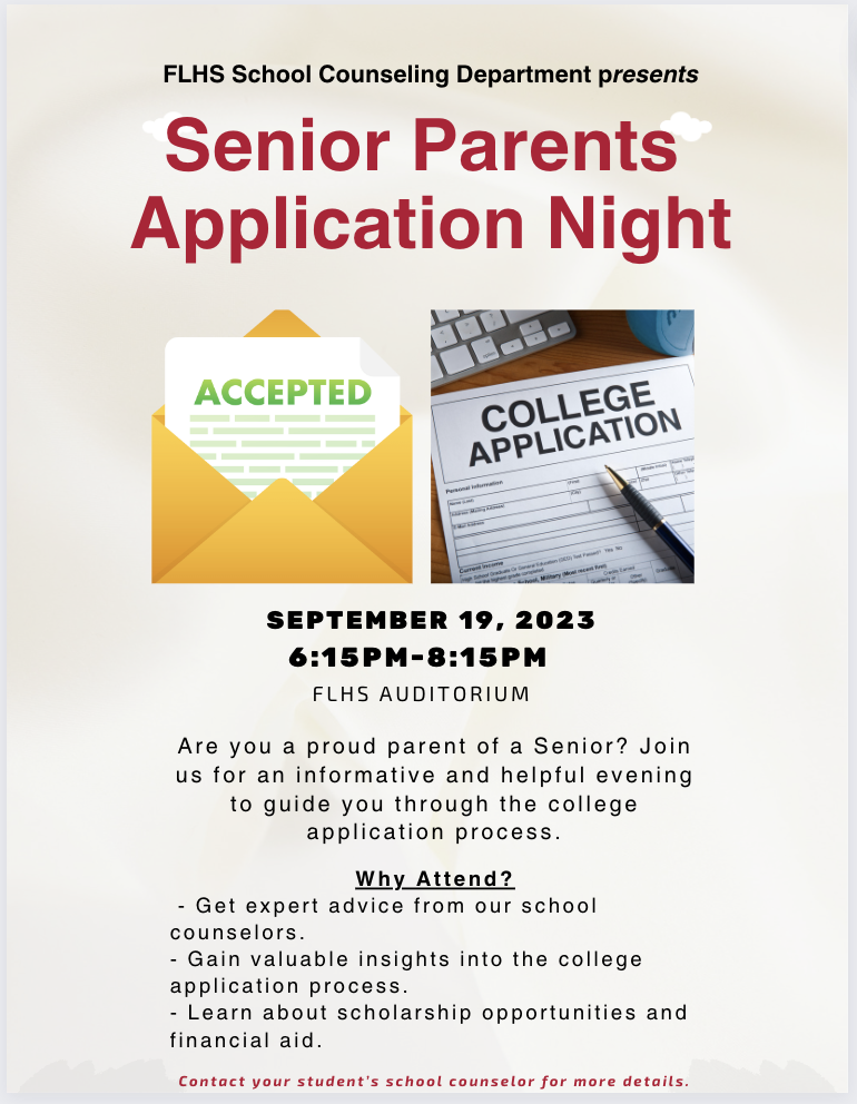 Senior Parents Application Night 2023